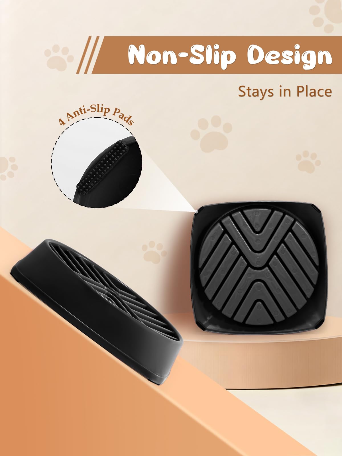 KASBAH slow feeder bowl 5-cup capacity supports meal portions