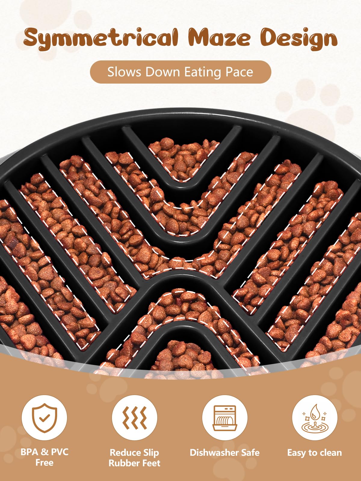 KASBAH slow feeder bowl durable BPA-free material for daily use