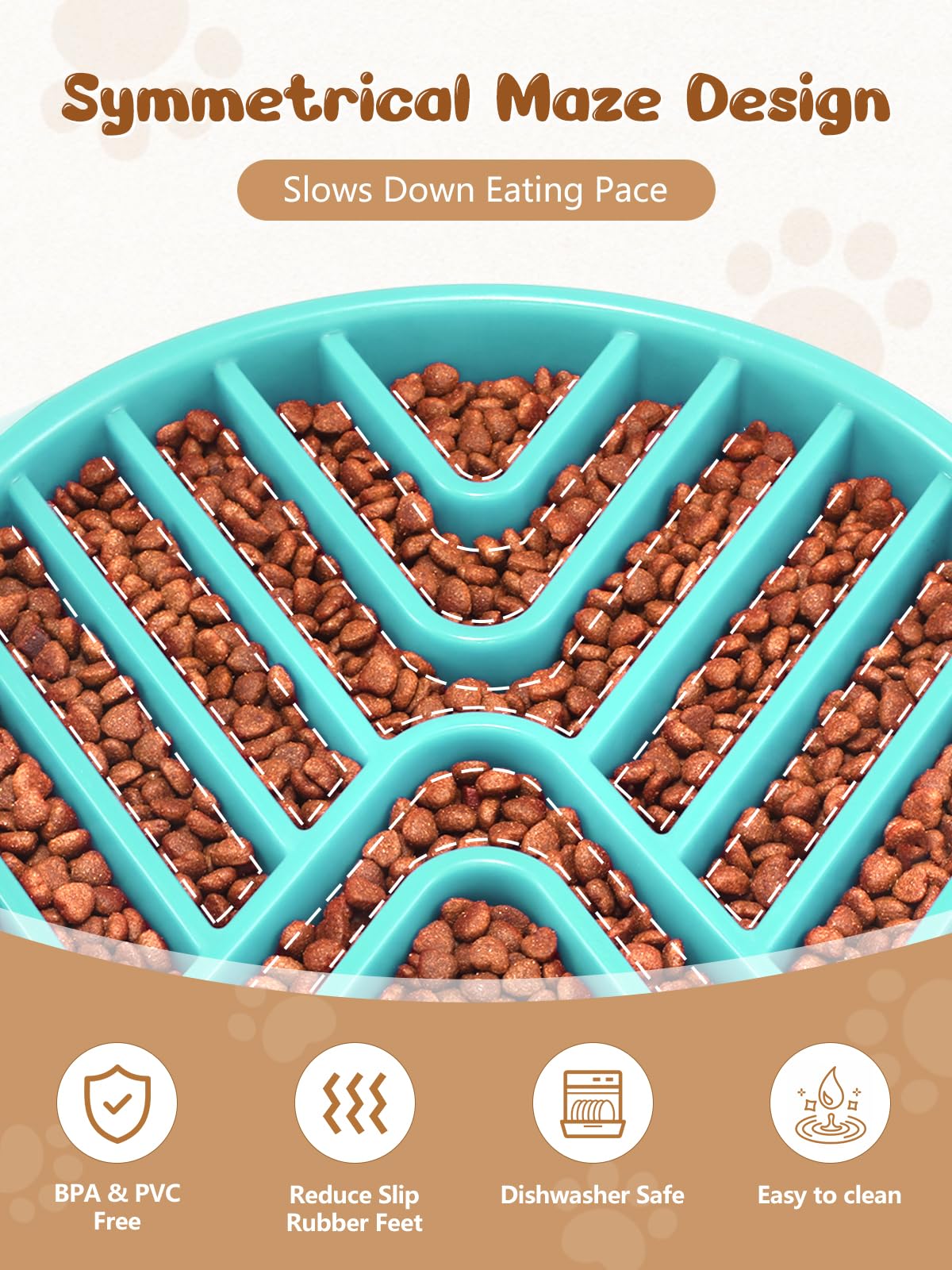 Kasbah slow feeder design maze guides dogs to eat more thoughtfully.