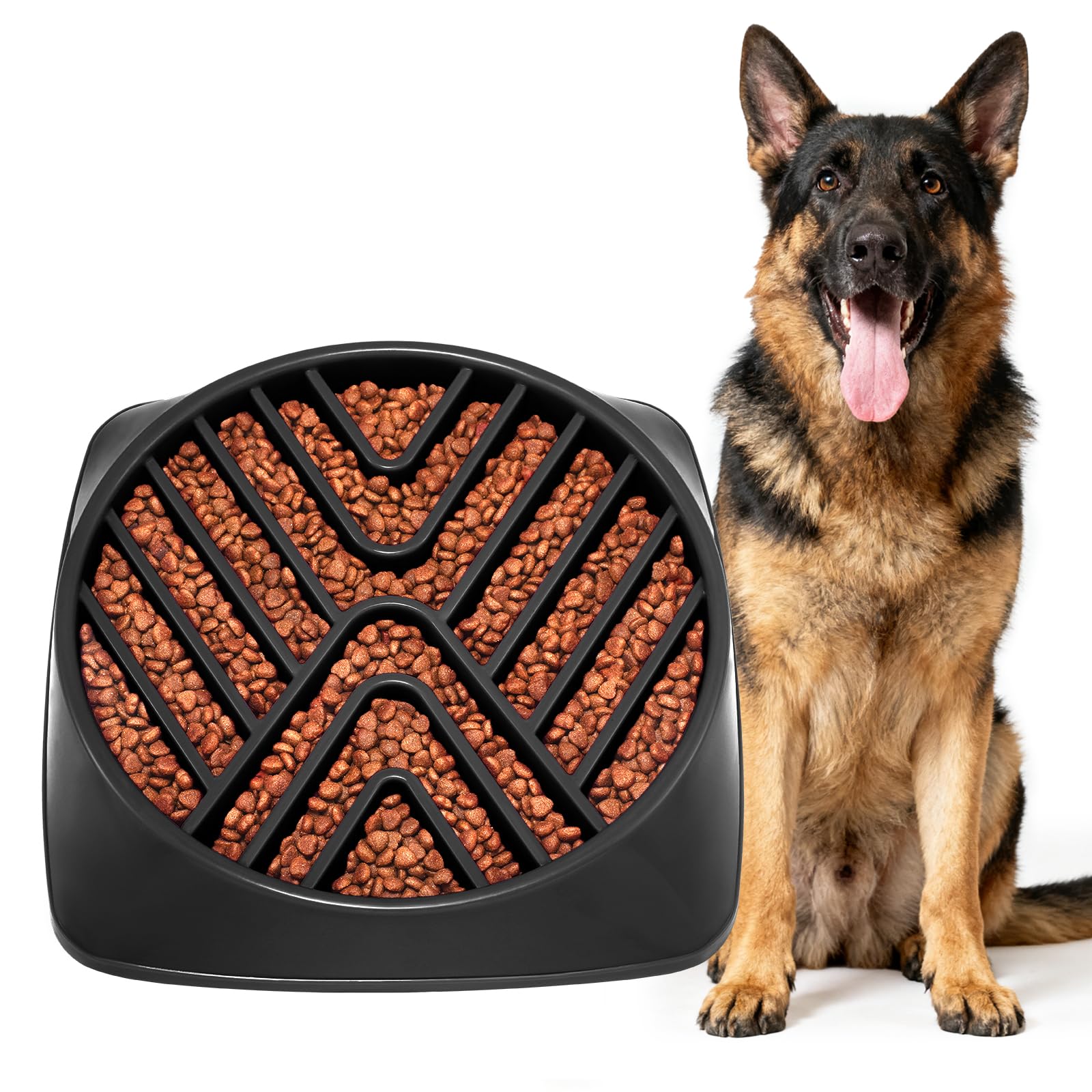 KASBAH slow feeder bowl maze design encourages slower eating for large dogs