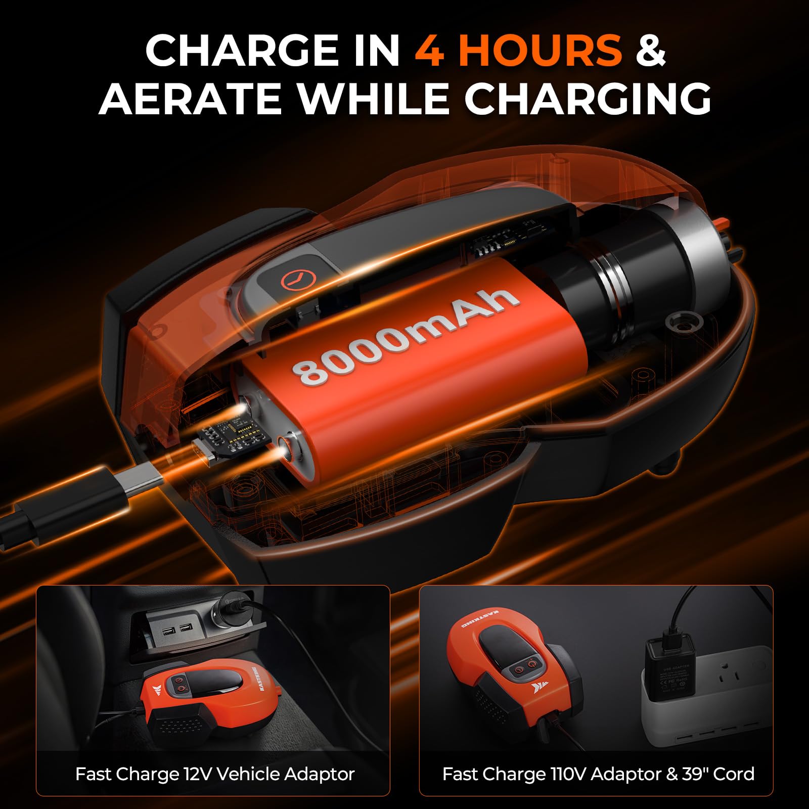 KastKing Li3 Pro anti-vibration feet minimize movement during operation.