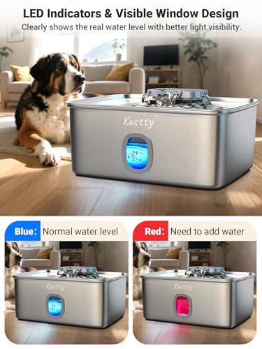 Kastty 304 stainless steel dog water bowl is durable and easy to wipe clean.
