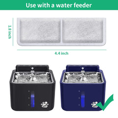 Kastty activated carbon inside the filter; prevents carbon particles in water