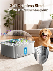 Kastty five-layer filtration system keeps water clean and fresh.