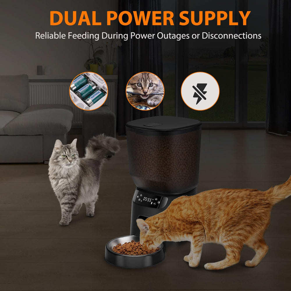 Katalic feeder powered by dual power supply for uninterrupted feeding.