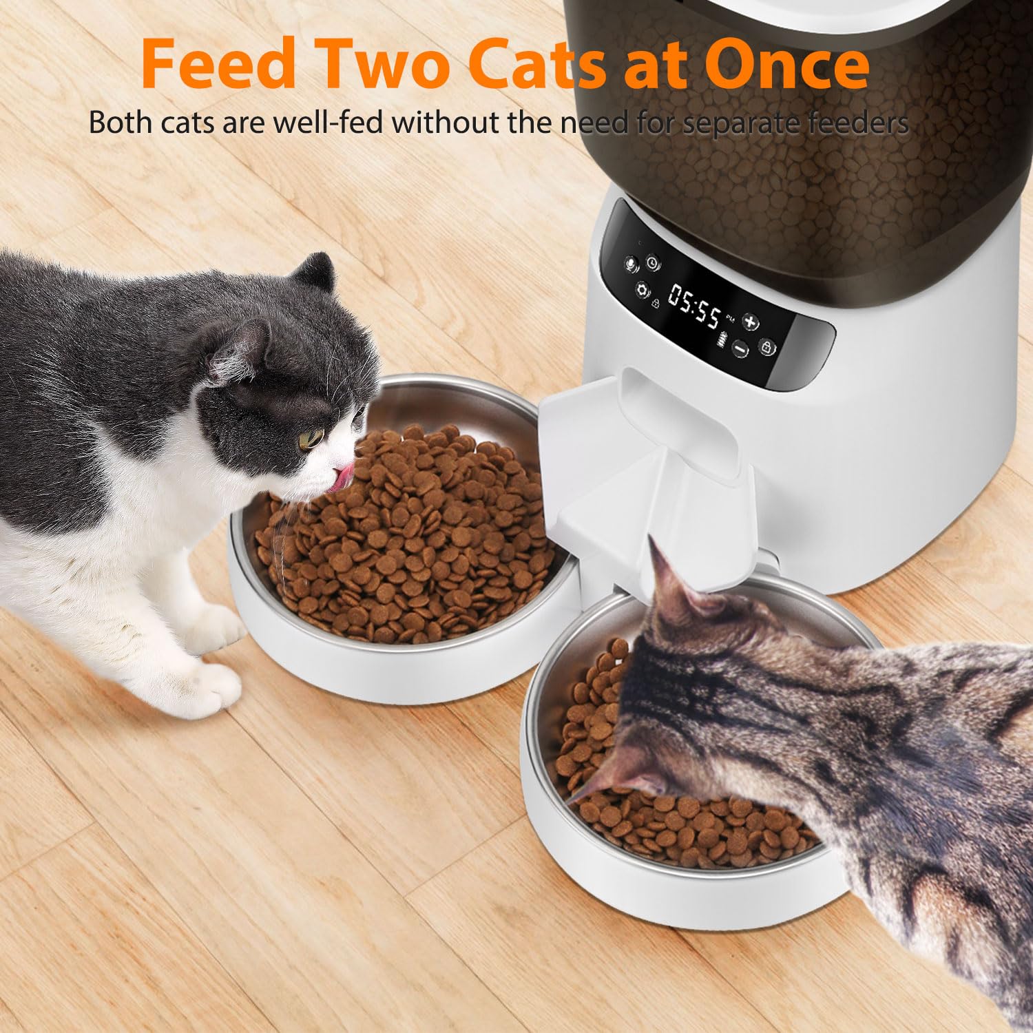 Katalic automatic feeder 5l storage shows large visible reservoir
