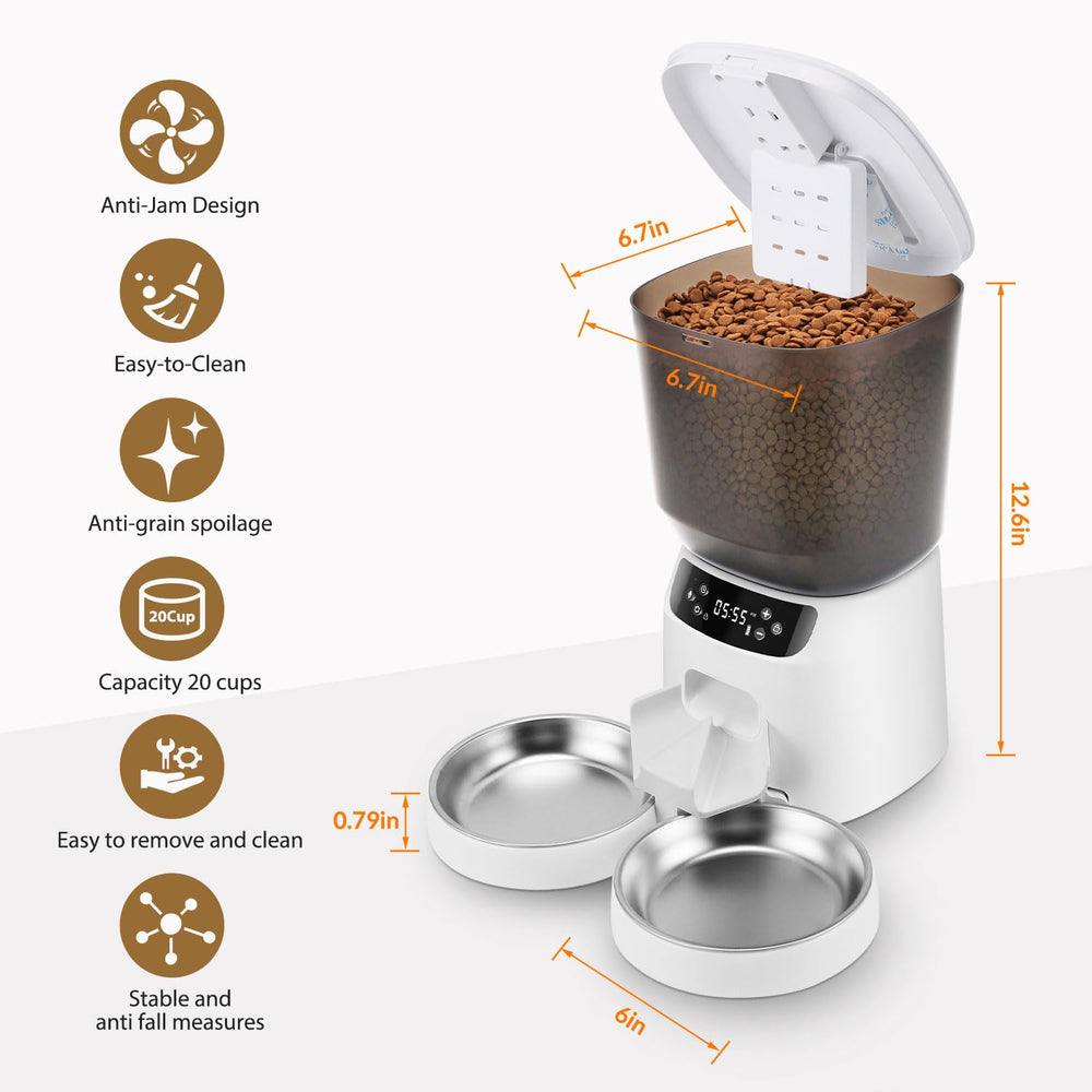 Katalic white pet feeder blends into modern home decor