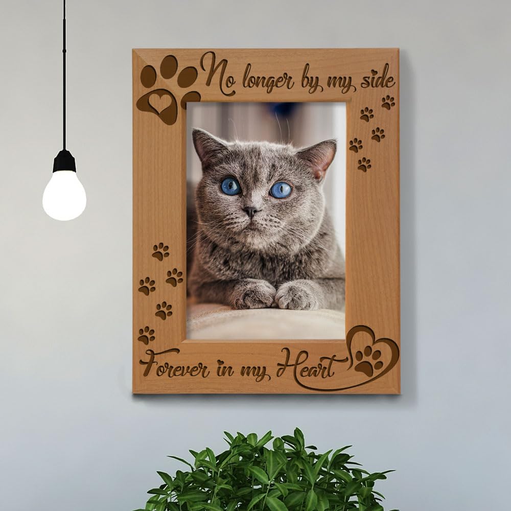 KATE POSH No Longer by My Side frame engraved detail enhances a timeless memorial for pets