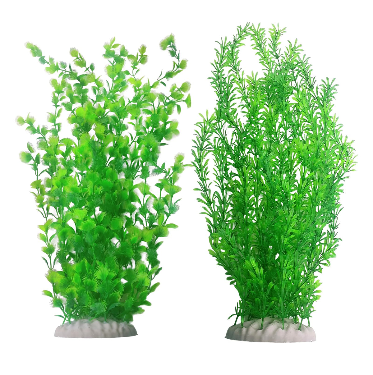 kathson 2pcs extra-large aquarium plants in vibrant green provide natural habitat for large fish.