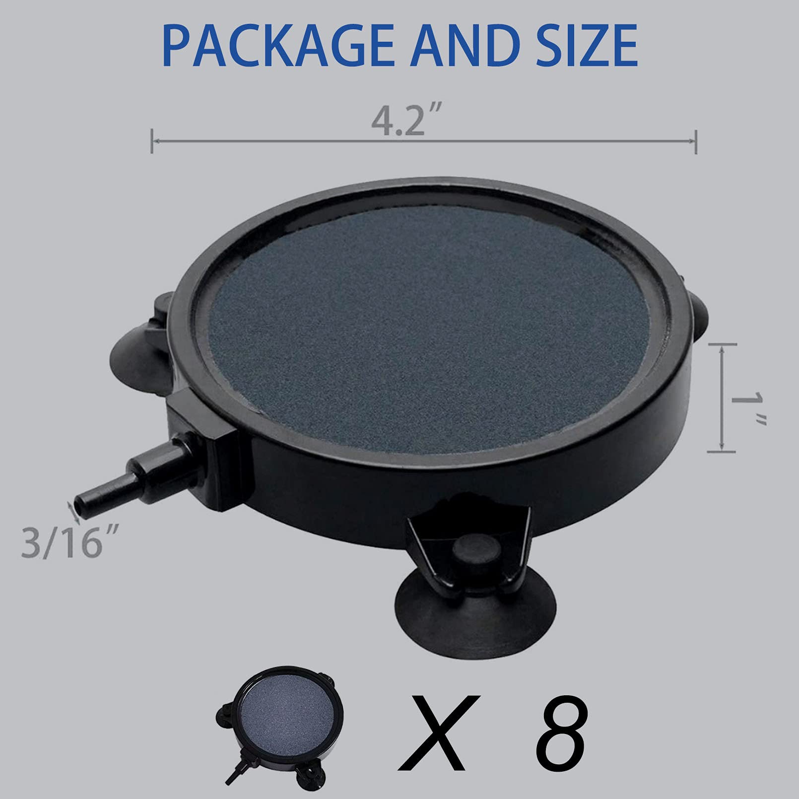 kathson air stone disc bubbling in tank for lively aquarium aesthetics