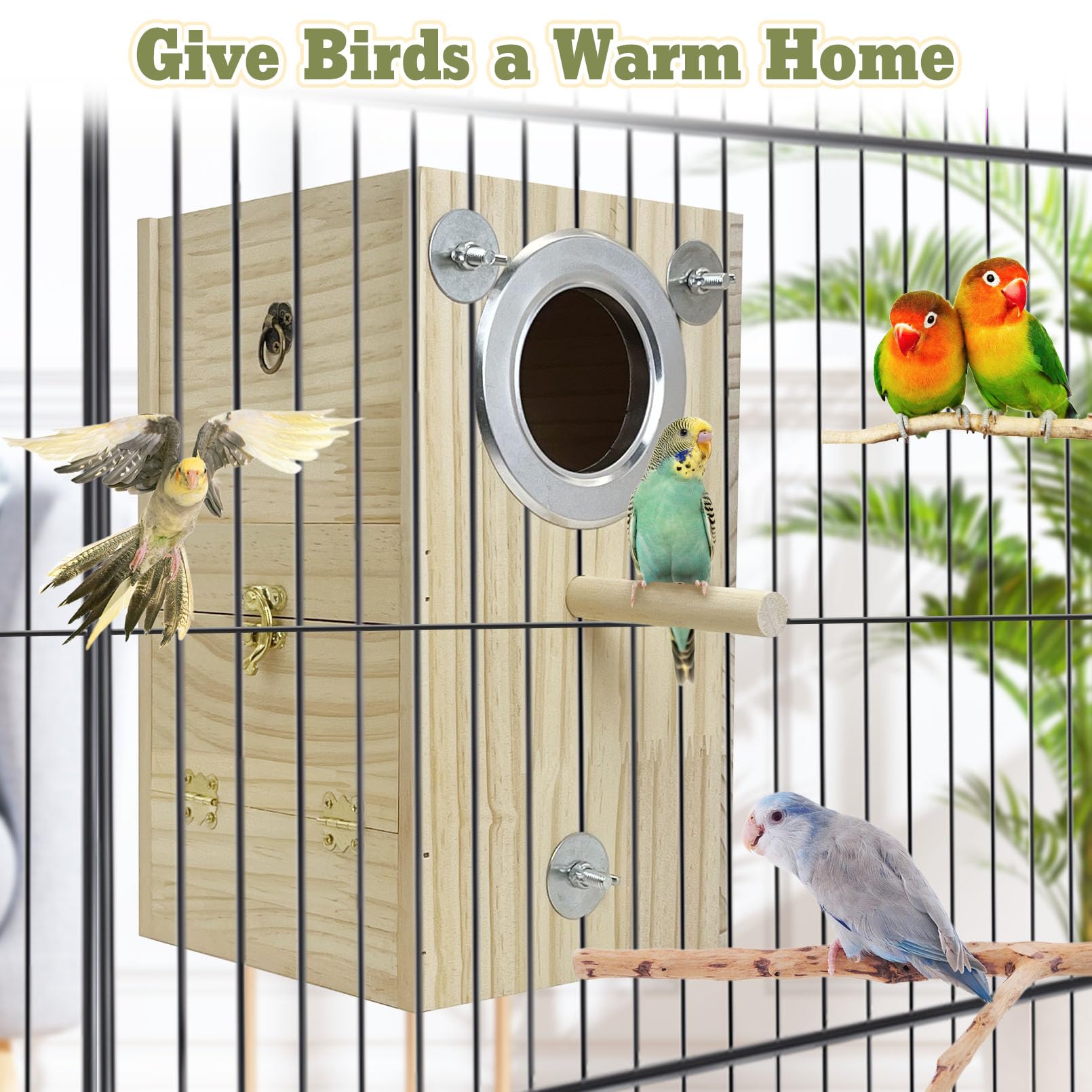 Kathson all-wood nesting box ready for DIY painting and personalization.
