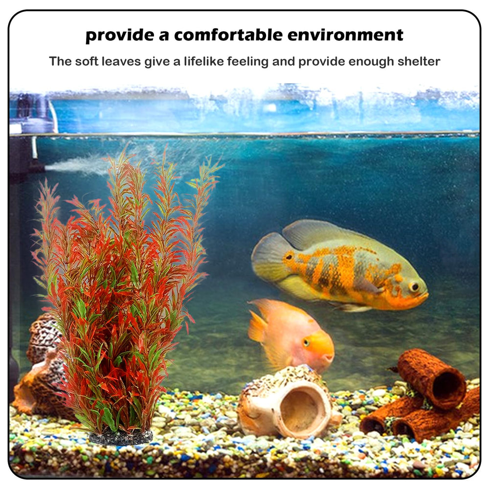 KATHSON two-piece plant decor supports vivid tank landscaping in large aquariums.