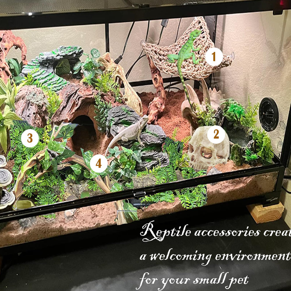 Kathson bearded dragon hammock triangle shown, supports climbing and rest.