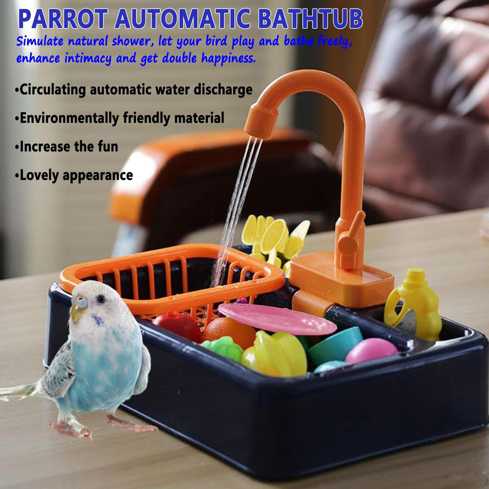 Kathson bird bath shows durable ABS plastic safe for bird care and easy cleaning.