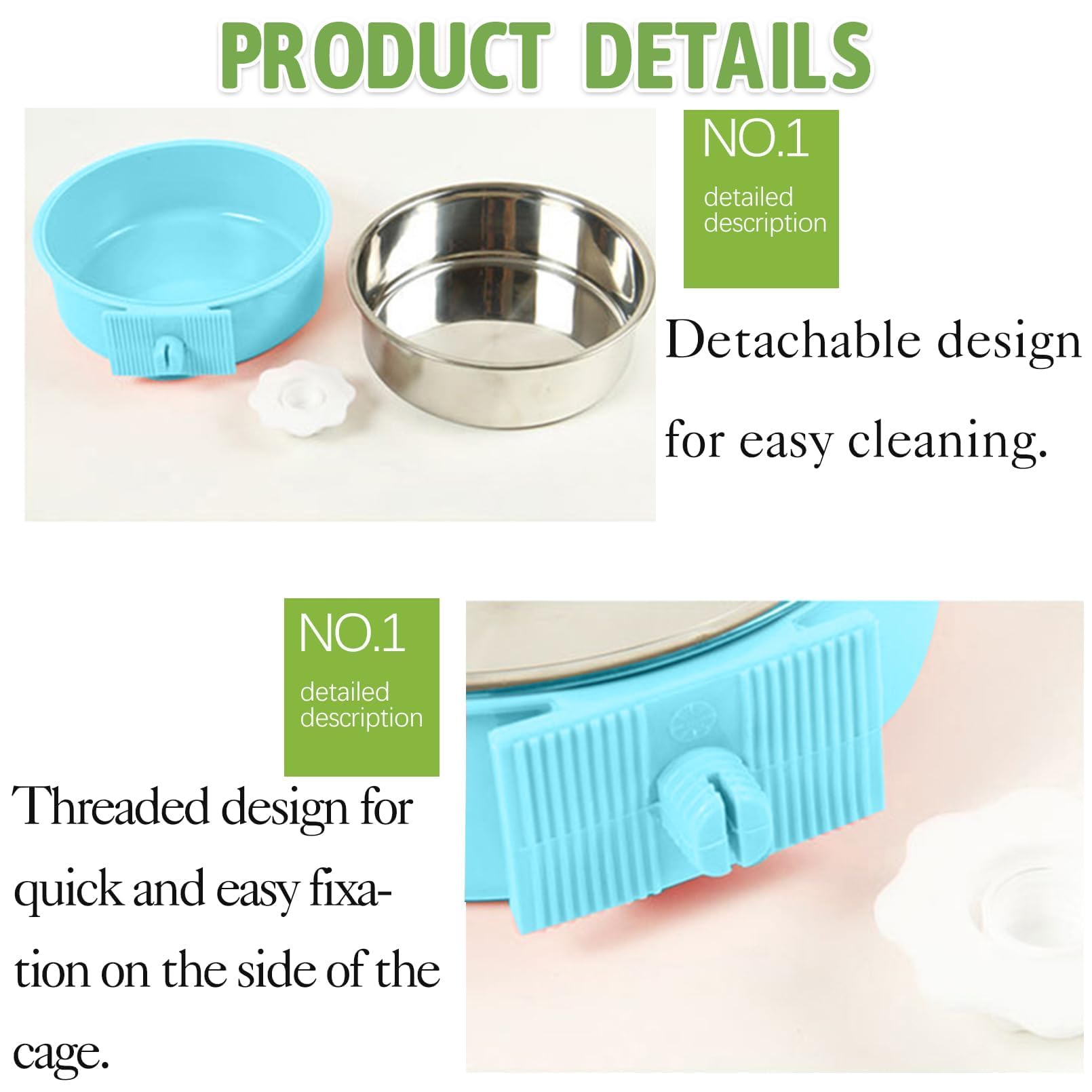 kathson crate dog bowl dual-food-water setup supports separate meals and hydration