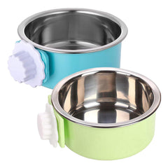 kathson crate dog bowl removable steel for easy cleaning