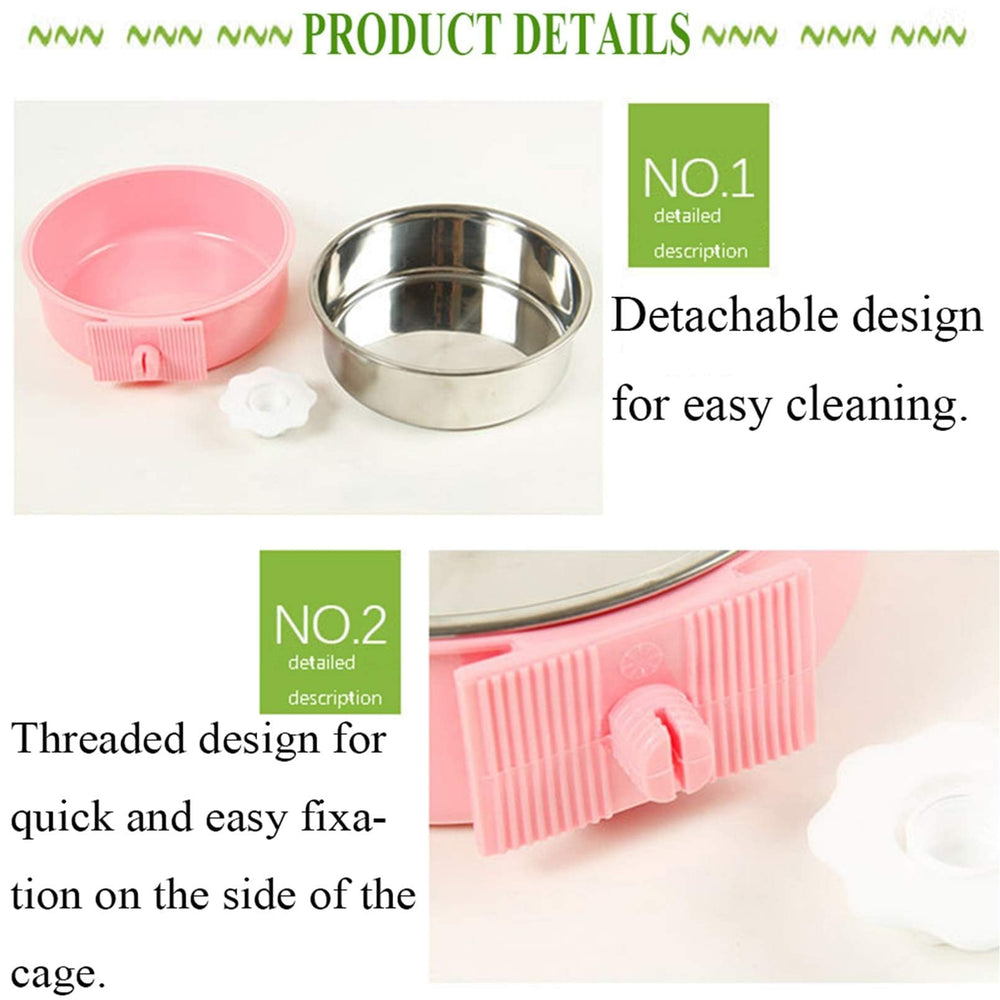 Kathson crate-dog-bowl-size-5-1-inch-diameter fits compact 150g capacity for small pets.