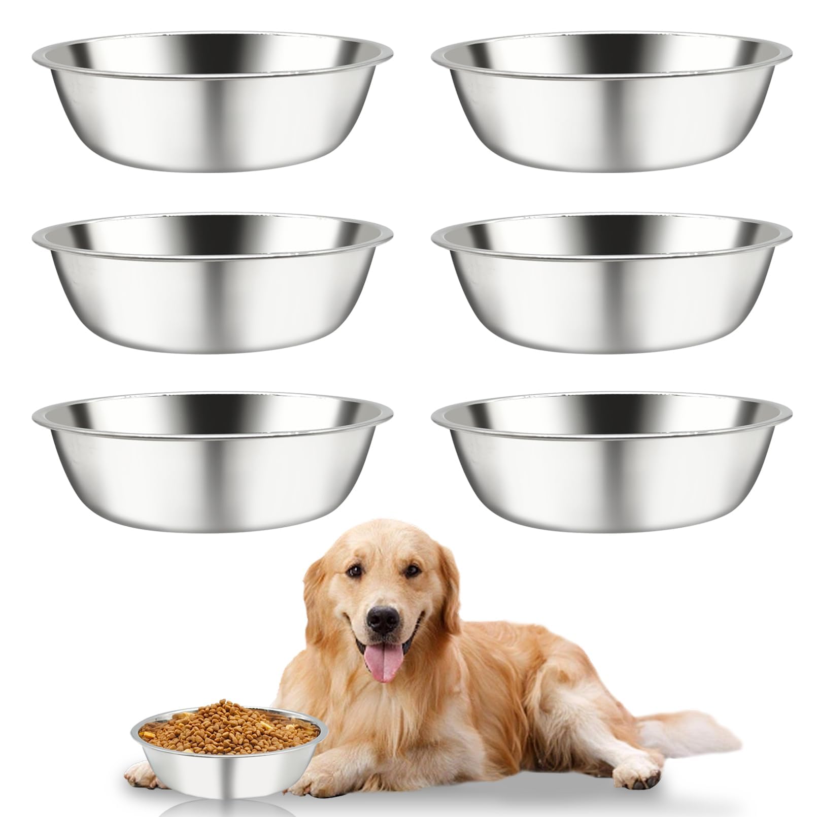 Kathson dog bowls 6pcs set offers versatile daily meals and water options.