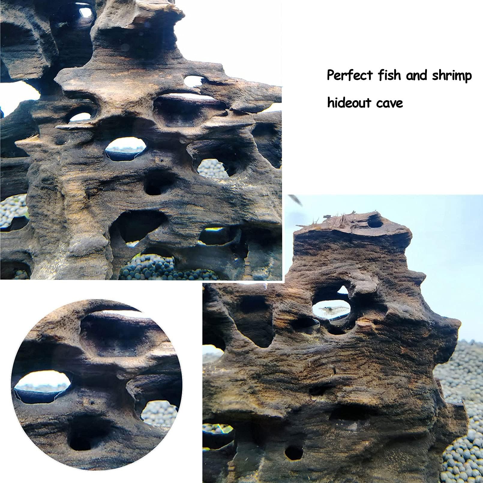 Kathson driftwood aquarium decor variety demonstrated for realistic tank landscaping