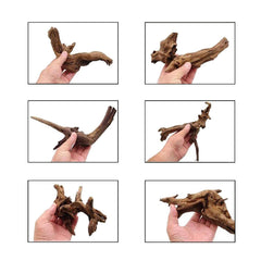 Kathson driftwood branch close-up showcasing unique natural texture and sturdy climbing surfaces for reptiles.