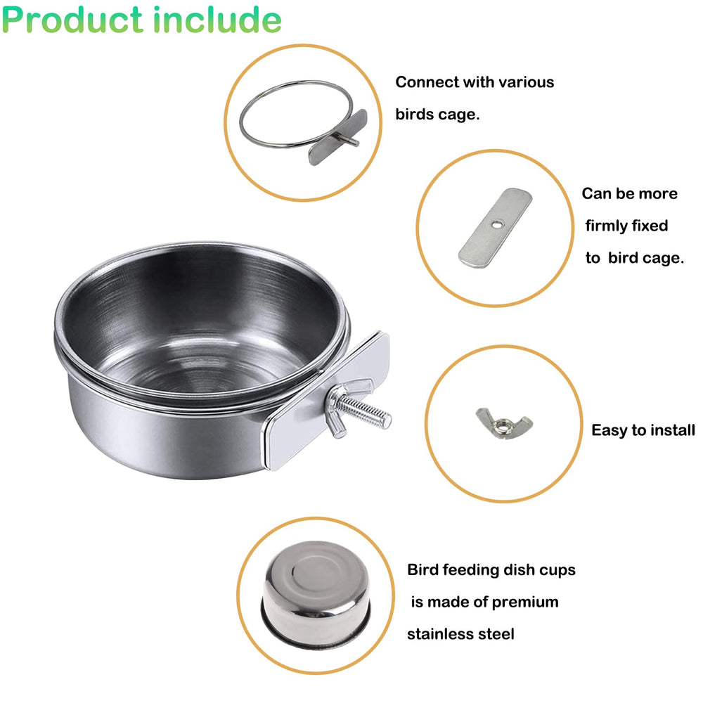 Kathson easy-clean bird bowl dishes designed for quick rinsing and hygienic maintenance.