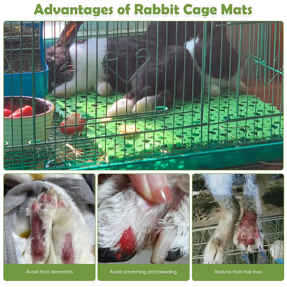 Kathson easy-clean rabbit mat with thickness supports durability and quick wipe-down.
