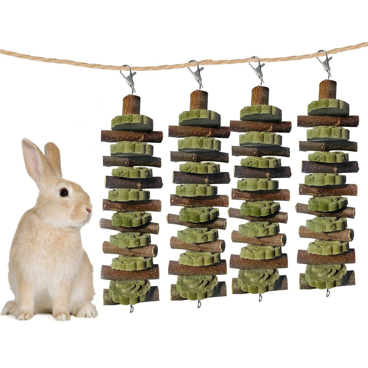Kathson fruitwood sticks for rabbits promote teeth grinding and dental wear.