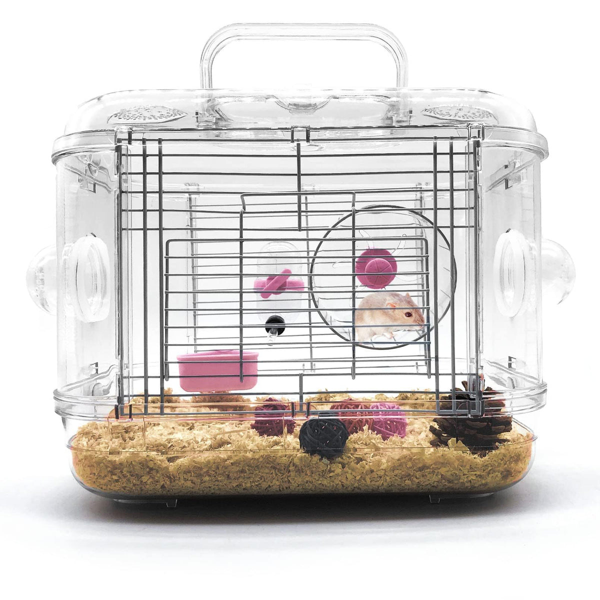 Kathson hamster cage top door for easy access and cleaning.
