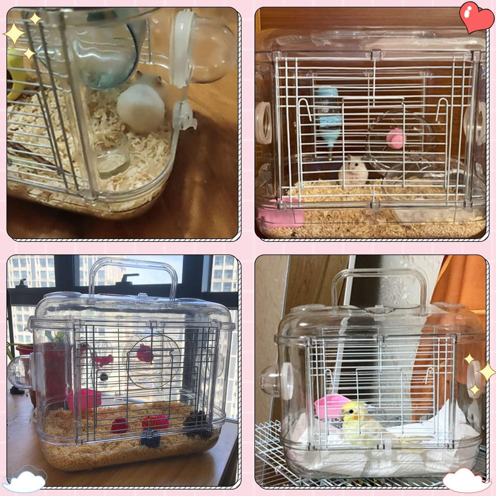 Kathson transparent panoramic view lets you watch your hamster clearly.