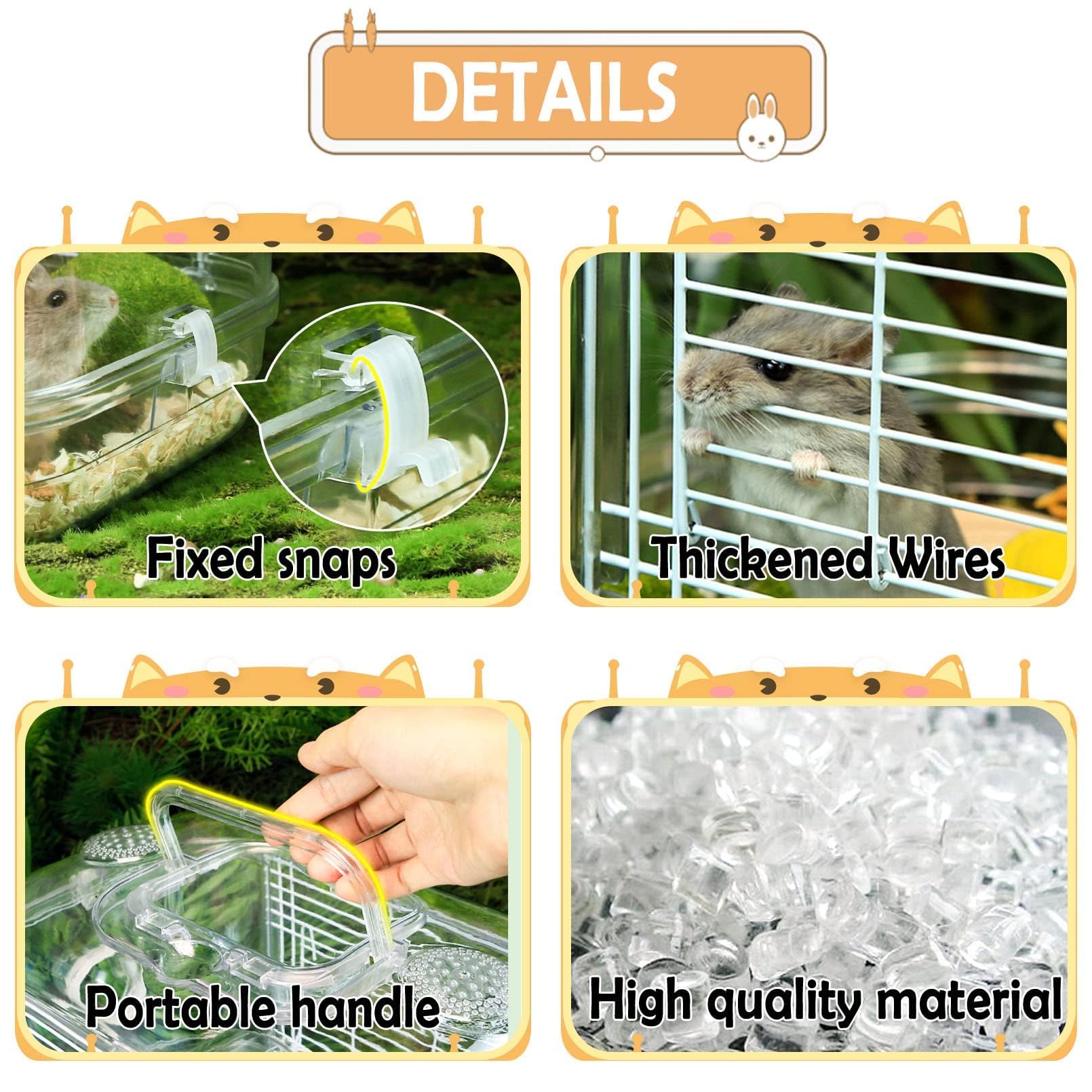 Kathson travel-pack hamster cage with case and wheels for on-the-go care.