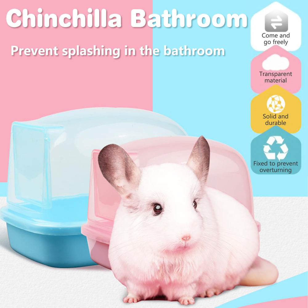 Kathson hamster sand bath container front view enables easy cleaning and monitoring.