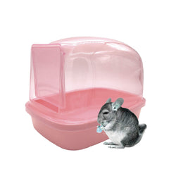 Kathson hamster sand bath container top view highlights compact design for small pets.