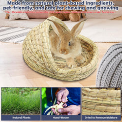 Kathson hay chew balls close-up highlights durable, safe chew toy for nibbling.