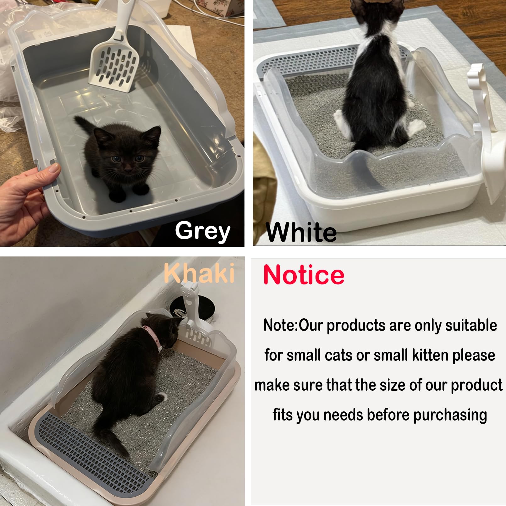 Kathson kitten litter pan anti-splash design promotes cleaner spaces.