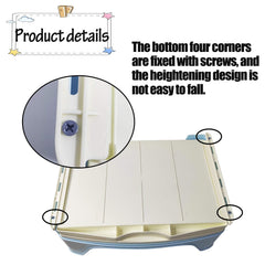 Kathson large rabbit litter box buckle demonstrates secure cage attachment to prevent dragging.