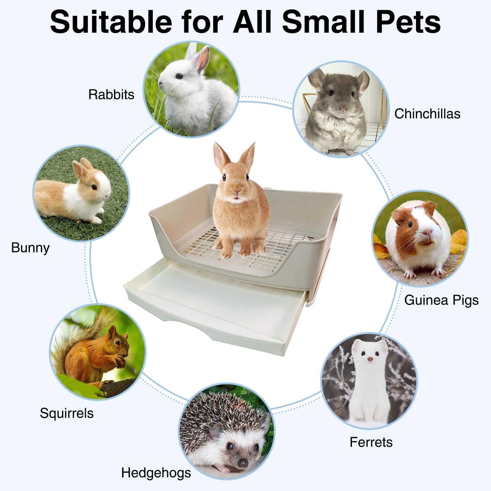 Kathson large rabbit litter box easy-clean drawer enhances maintenance with minimal effort.