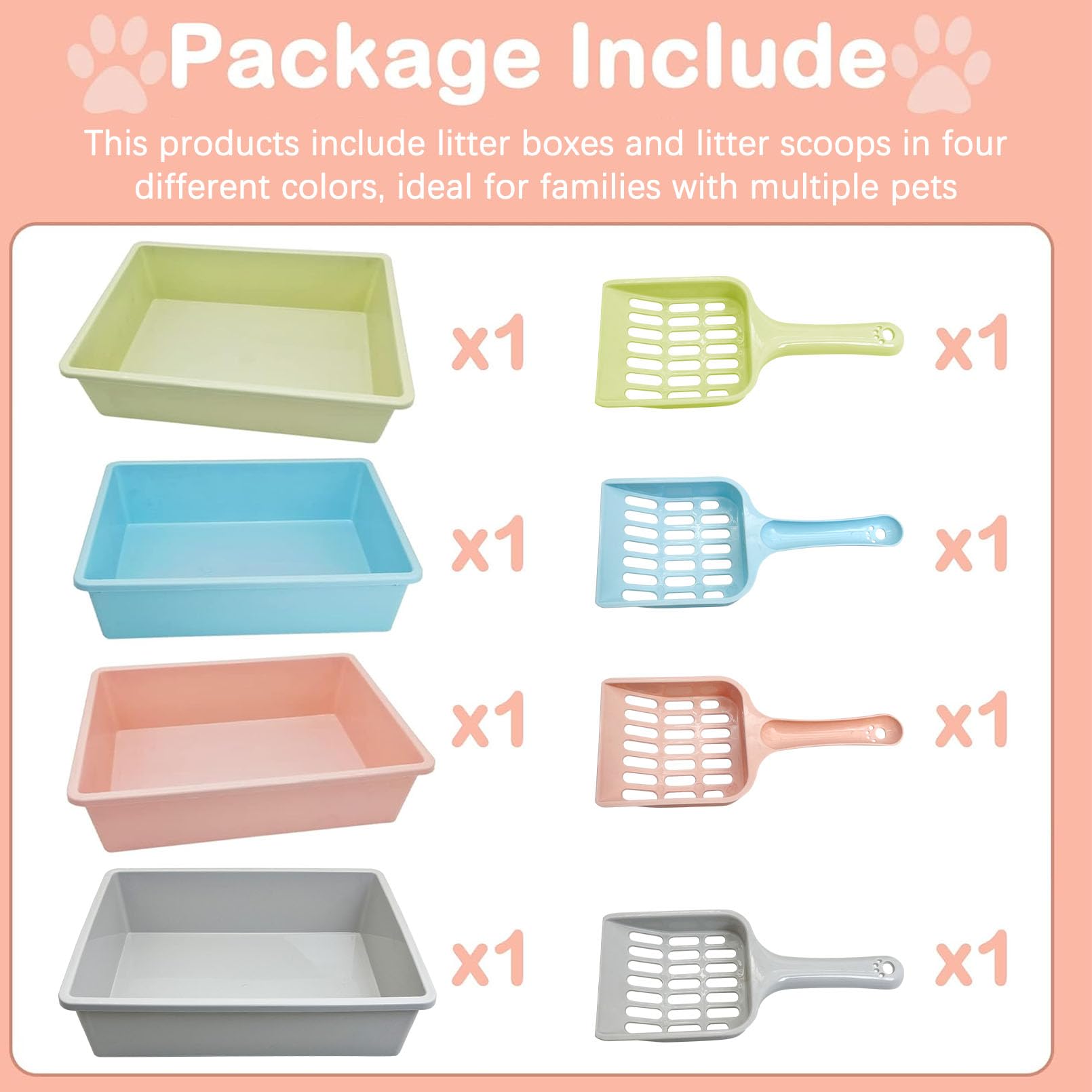 Kathson litter box scoop included highlights convenient cleaning for households with multiple pets.