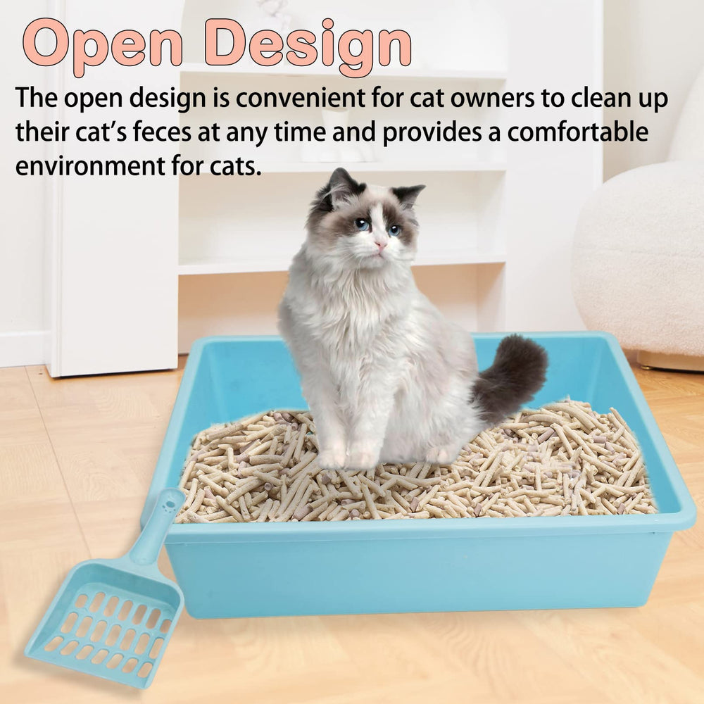 Kathson litter box with scoop included for quick, easy cleanup