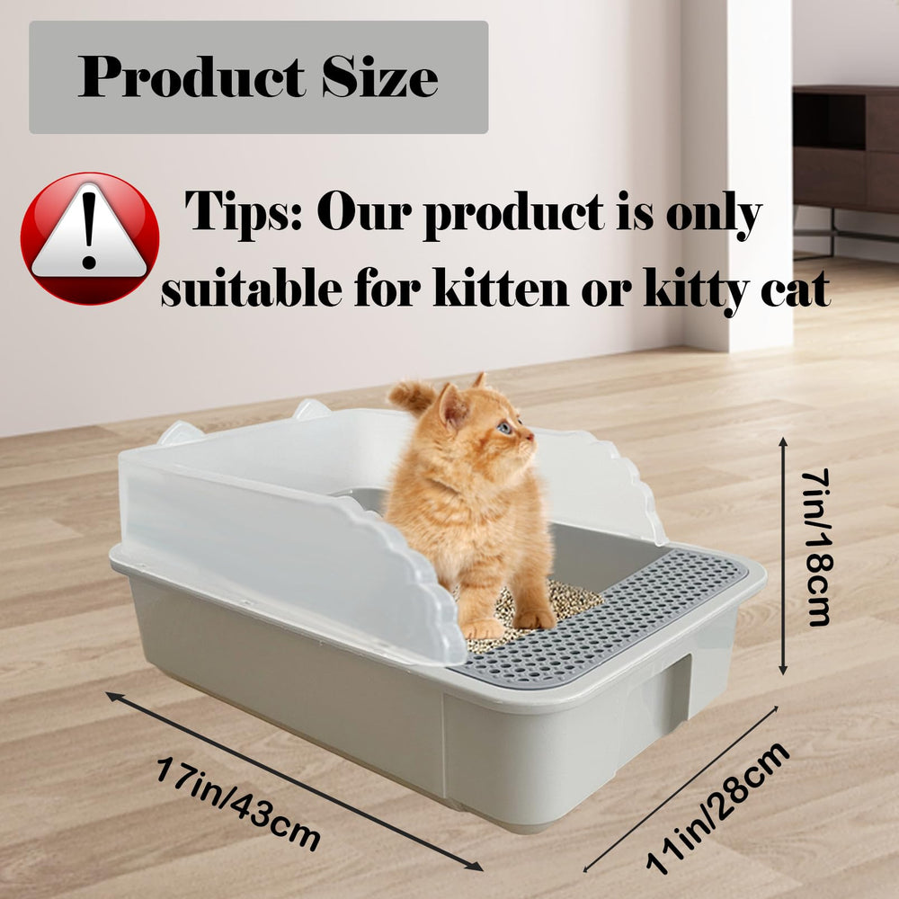 Kathson low-entrance litter box helps kittens enter comfortably.