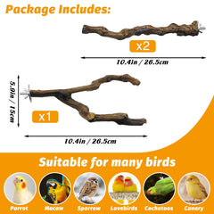 Kathson grapevine bird perch branch in cage demonstrates climbing stability for small birds