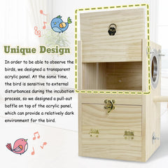 Kathson nesting box opening for cleaning showcases easy maintenance design.