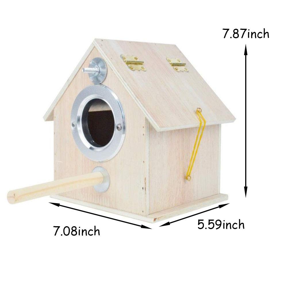 Kathson parakeet nest box window perch supports natural roosting behavior and observation