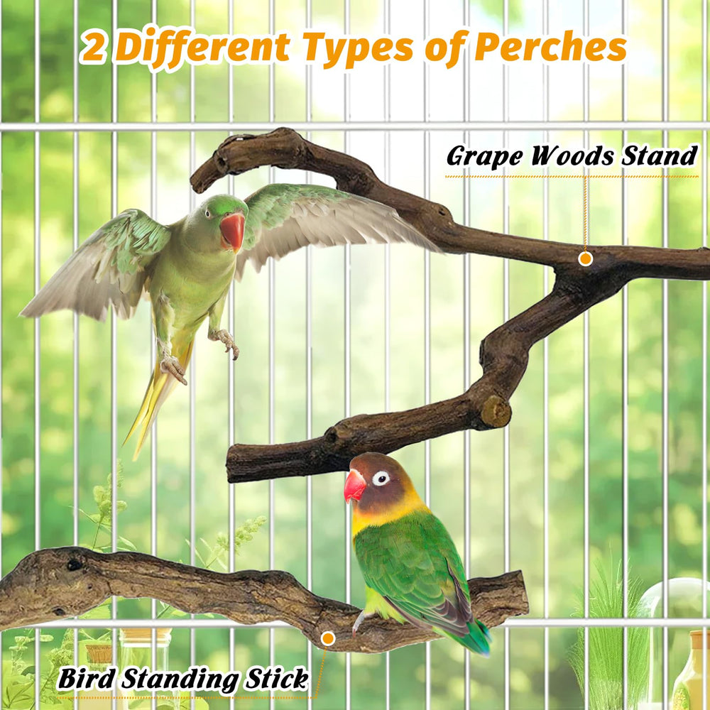 Kathson parrot perch 9-11inch length fits most cages and foot workouts.