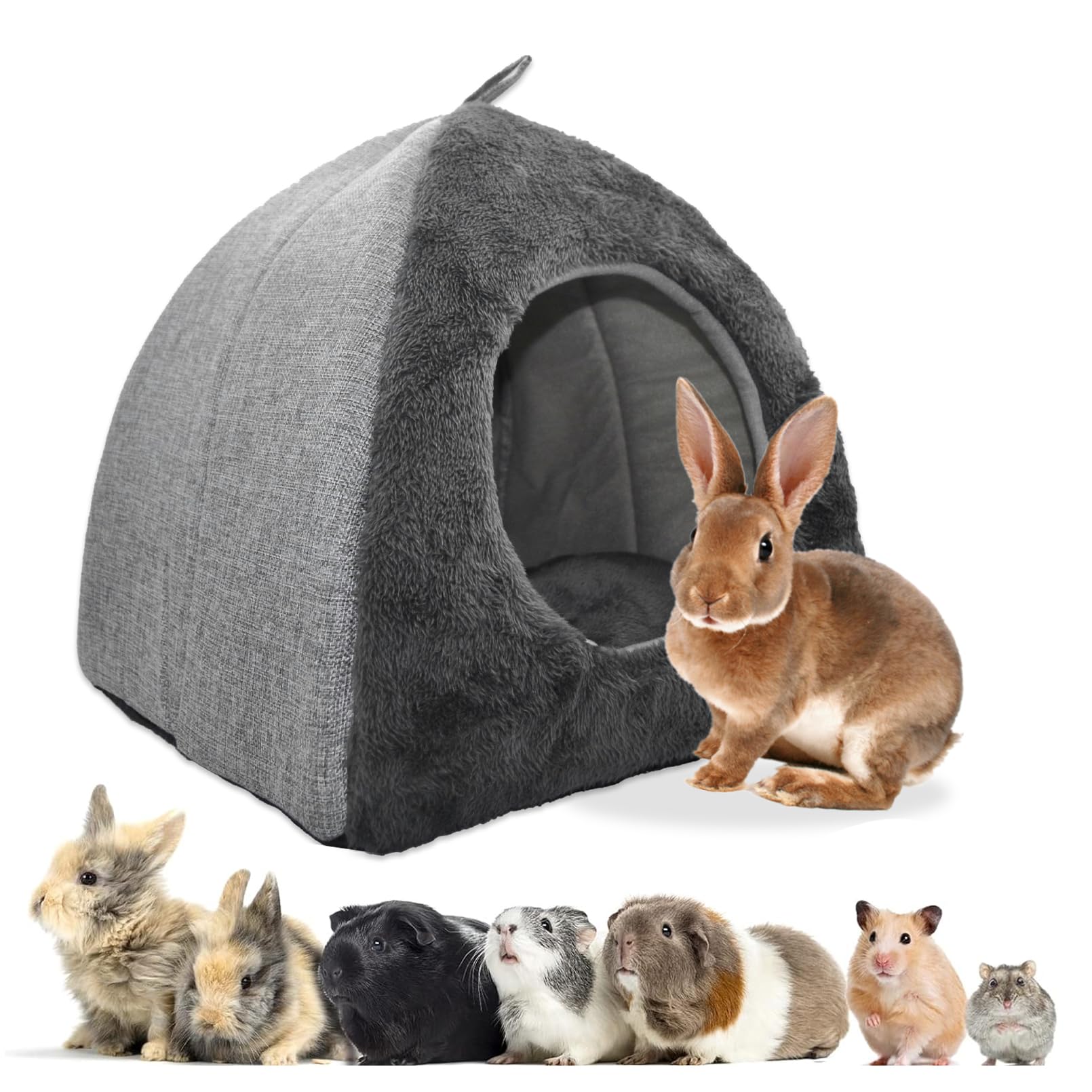 Kathson Rabbit Bed Warm Hideout front view offers a cozy retreat for small pets