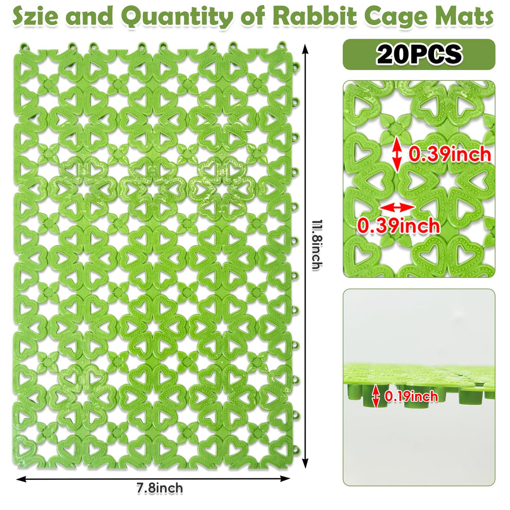 Kathson rabbit cage mat hollow design drains waste to keep cages cleaner.