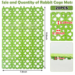 Kathson rabbit cage mat hollow design drains waste to keep cages cleaner.