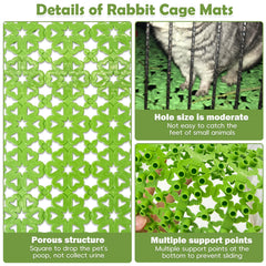 Kathson rabbit mat 7-8x11-8 inches offers versatile fit for small pets.