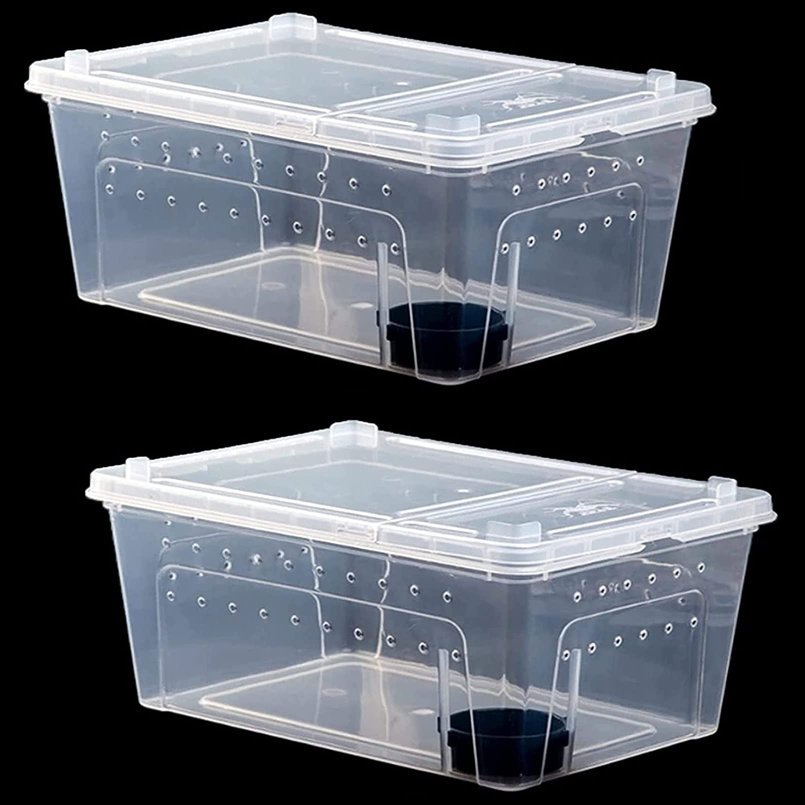 kathson reptile feeding box two-pack white outer view for easy outdoor transport