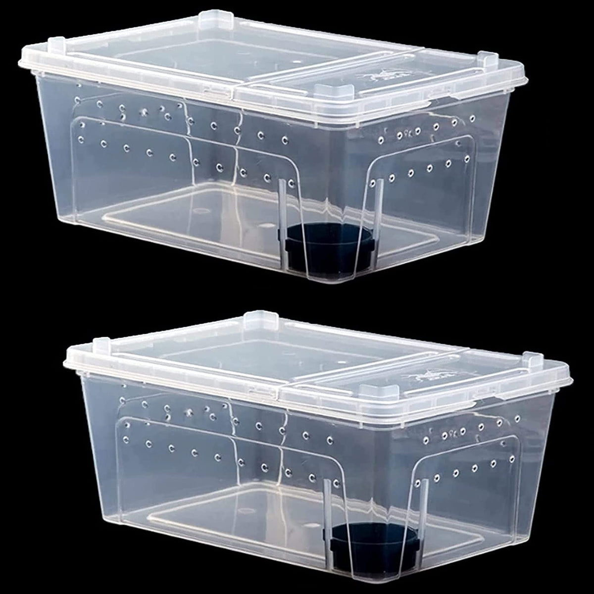 kathson reptile feeding box two-pack white outer view for easy outdoor transport