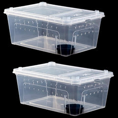 kathson reptile feeding box two-pack white outer view for easy outdoor transport